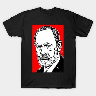 SIGMUND FREUD ink and acrylic portrait T-Shirt